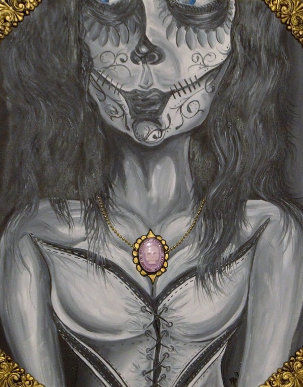 Day of the Dead girl Black and gray Print